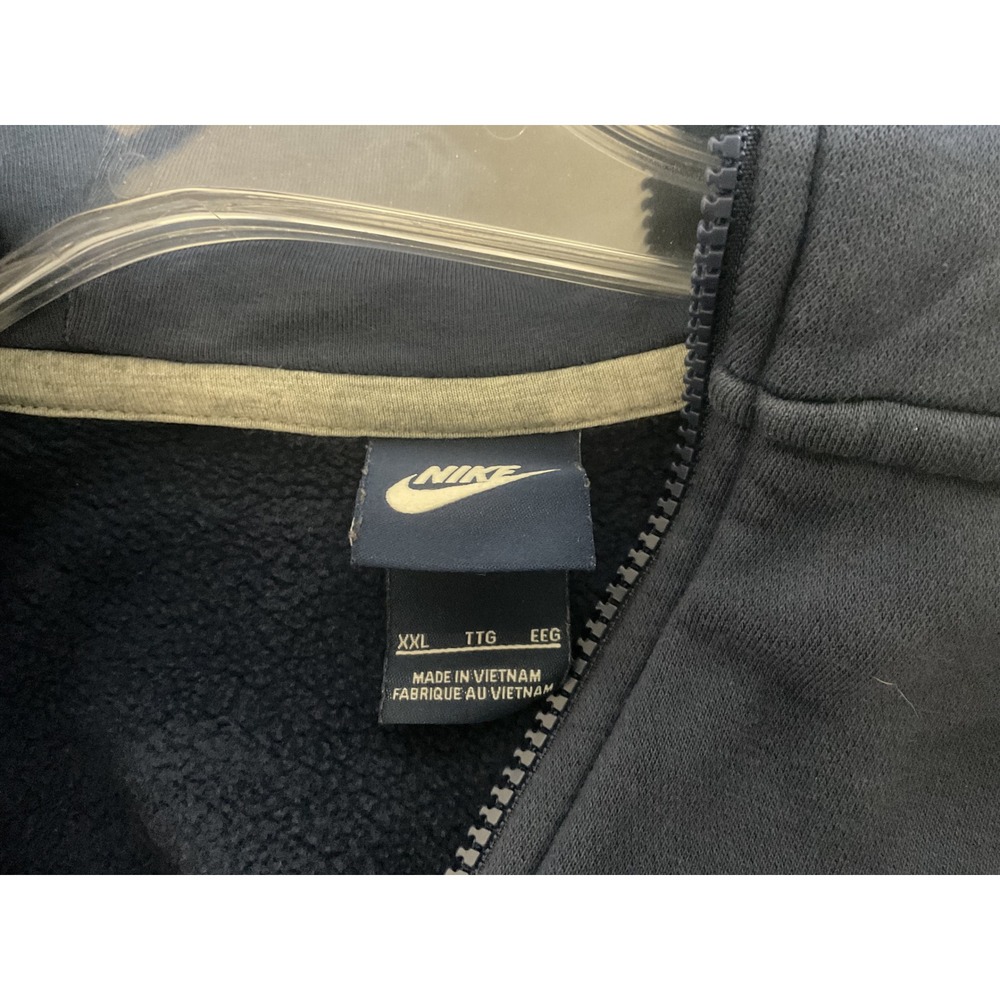 Nike Mens Full Zip Hoodie Navy Blue Fleece Sweatshirt 2XL 823531-410 - Picture 5 of 10